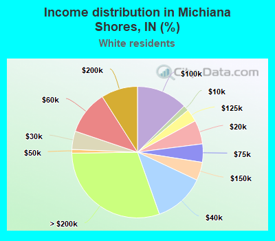 Income distribution in Michiana Shores, IN (%)