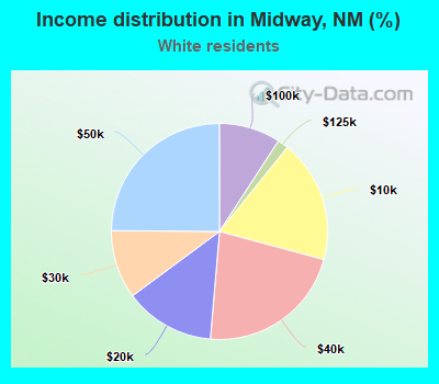 Income distribution in Midway, NM (%)