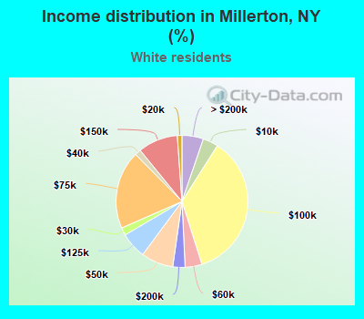 Income distribution in Millerton, NY (%)