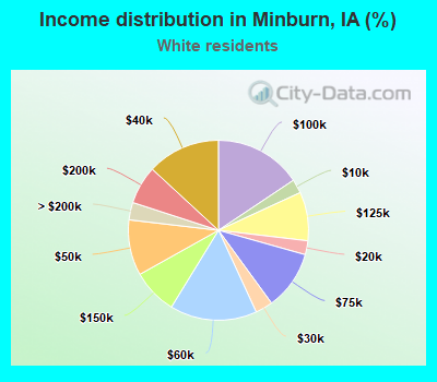 Income distribution in Minburn, IA (%)