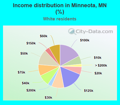 Income distribution in Minneota, MN (%)