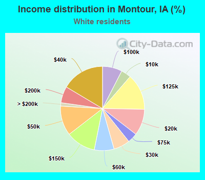 Income distribution in Montour, IA (%)