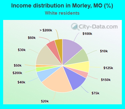 Income distribution in Morley, MO (%)