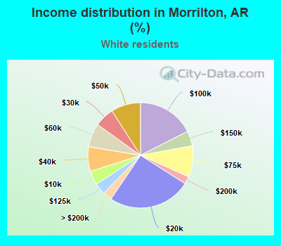 Income distribution in Morrilton, AR (%)