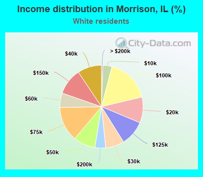 Income distribution in Morrison, IL (%)
