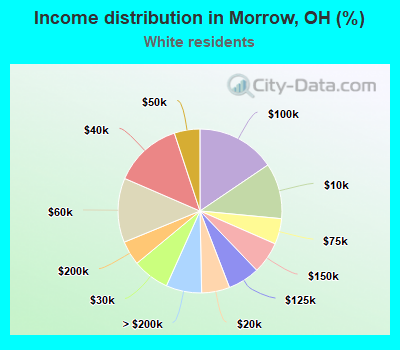 Income distribution in Morrow, OH (%)