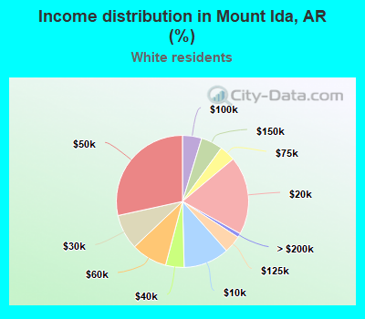 Income distribution in Mount Ida, AR (%)