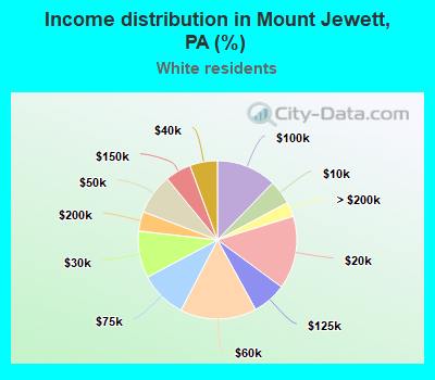 Income distribution in Mount Jewett, PA (%)