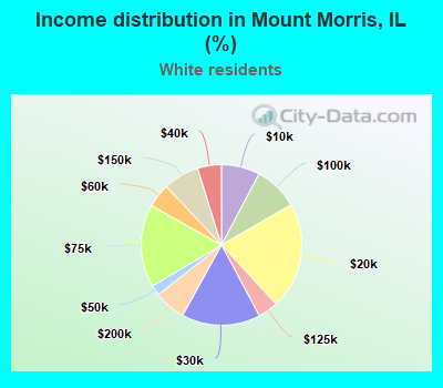 Income distribution in Mount Morris, IL (%)