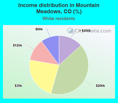 Income distribution in Mountain Meadows, CO (%)