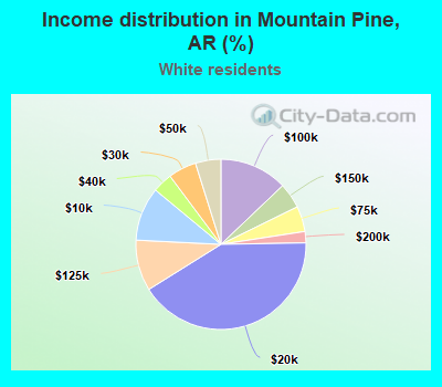 Income distribution in Mountain Pine, AR (%)