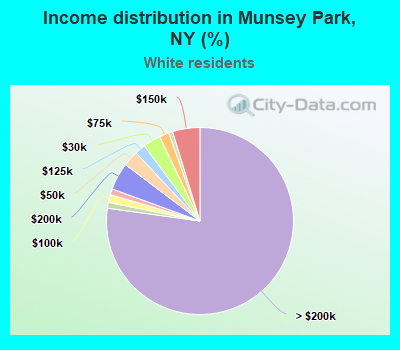 Income distribution in Munsey Park, NY (%)