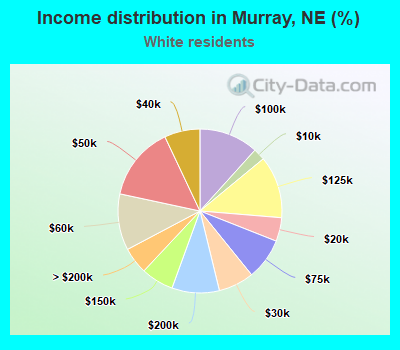 Income distribution in Murray, NE (%)