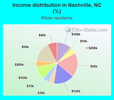 Income distribution in Nashville, NC (%)