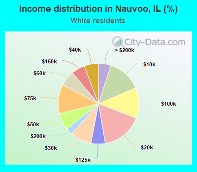 Income distribution in Nauvoo, IL (%)