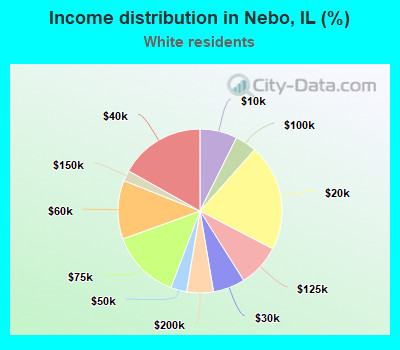 Income distribution in Nebo, IL (%)