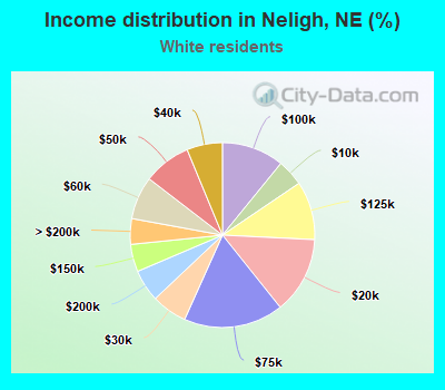 Income distribution in Neligh, NE (%)