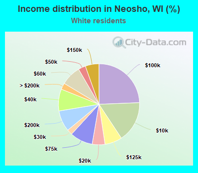 Income distribution in Neosho, WI (%)