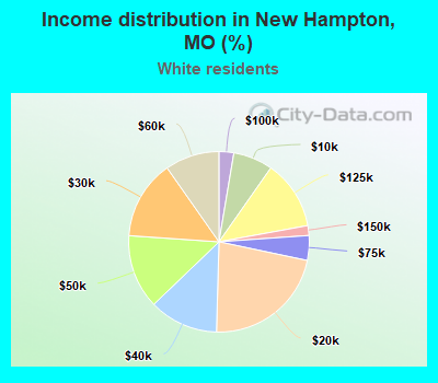 Income distribution in New Hampton, MO (%)