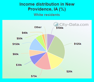 Income distribution in New Providence, IA (%)