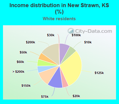 Income distribution in New Strawn, KS (%)