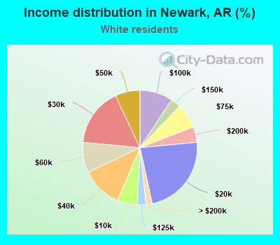 Income distribution in Newark, AR (%)