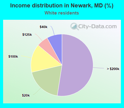 Income distribution in Newark, MD (%)