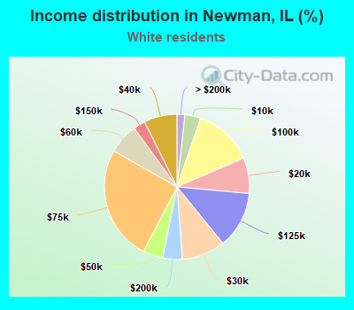 Income distribution in Newman, IL (%)