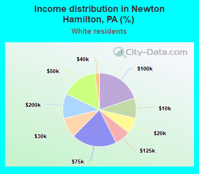 Income distribution in Newton Hamilton, PA (%)