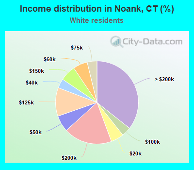 Income distribution in Noank, CT (%)