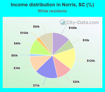 Income distribution in Norris, SC (%)