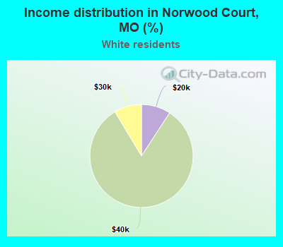 Income distribution in Norwood Court, MO (%)