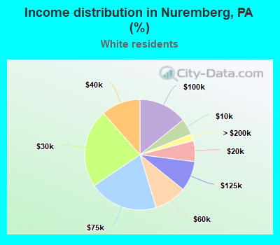 Income distribution in Nuremberg, PA (%)