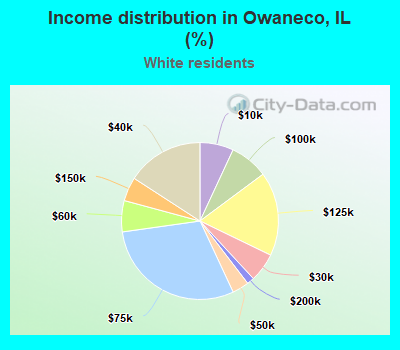 Income distribution in Owaneco, IL (%)