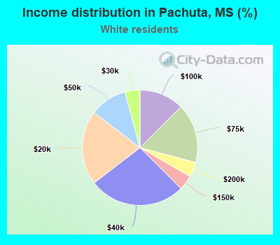 Income distribution in Pachuta, MS (%)