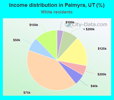 Income distribution in Palmyra, UT (%)