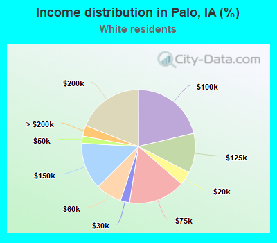 Income distribution in Palo, IA (%)
