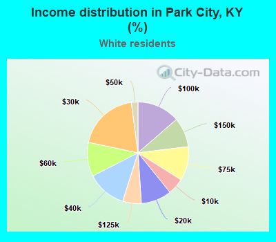 Income distribution in Park City, KY (%)