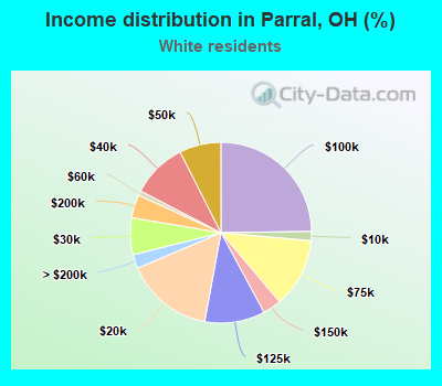 Income distribution in Parral, OH (%)
