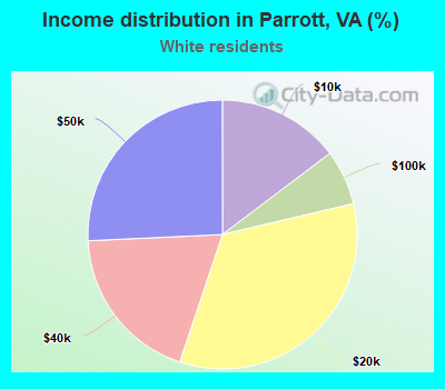 Income distribution in Parrott, VA (%)