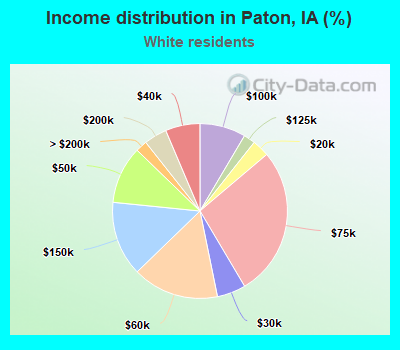 Income distribution in Paton, IA (%)