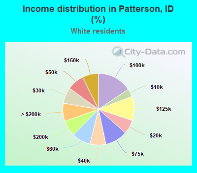 Income distribution in Patterson, ID (%)