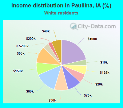 Income distribution in Paullina, IA (%)