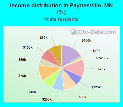 Income distribution in Paynesville, MN (%)