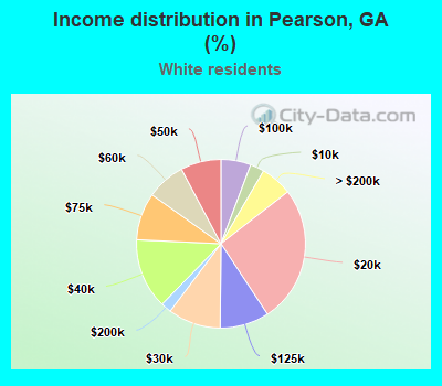 Income distribution in Pearson, GA (%)