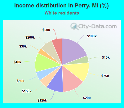 Income distribution in Perry, MI (%)