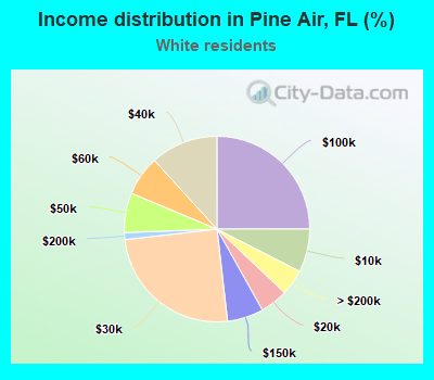Income distribution in Pine Air, FL (%)