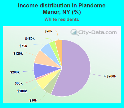 Income distribution in Plandome Manor, NY (%)