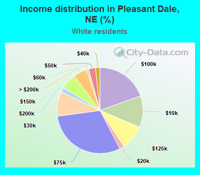 Income distribution in Pleasant Dale, NE (%)