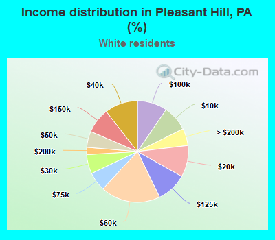 Income distribution in Pleasant Hill, PA (%)